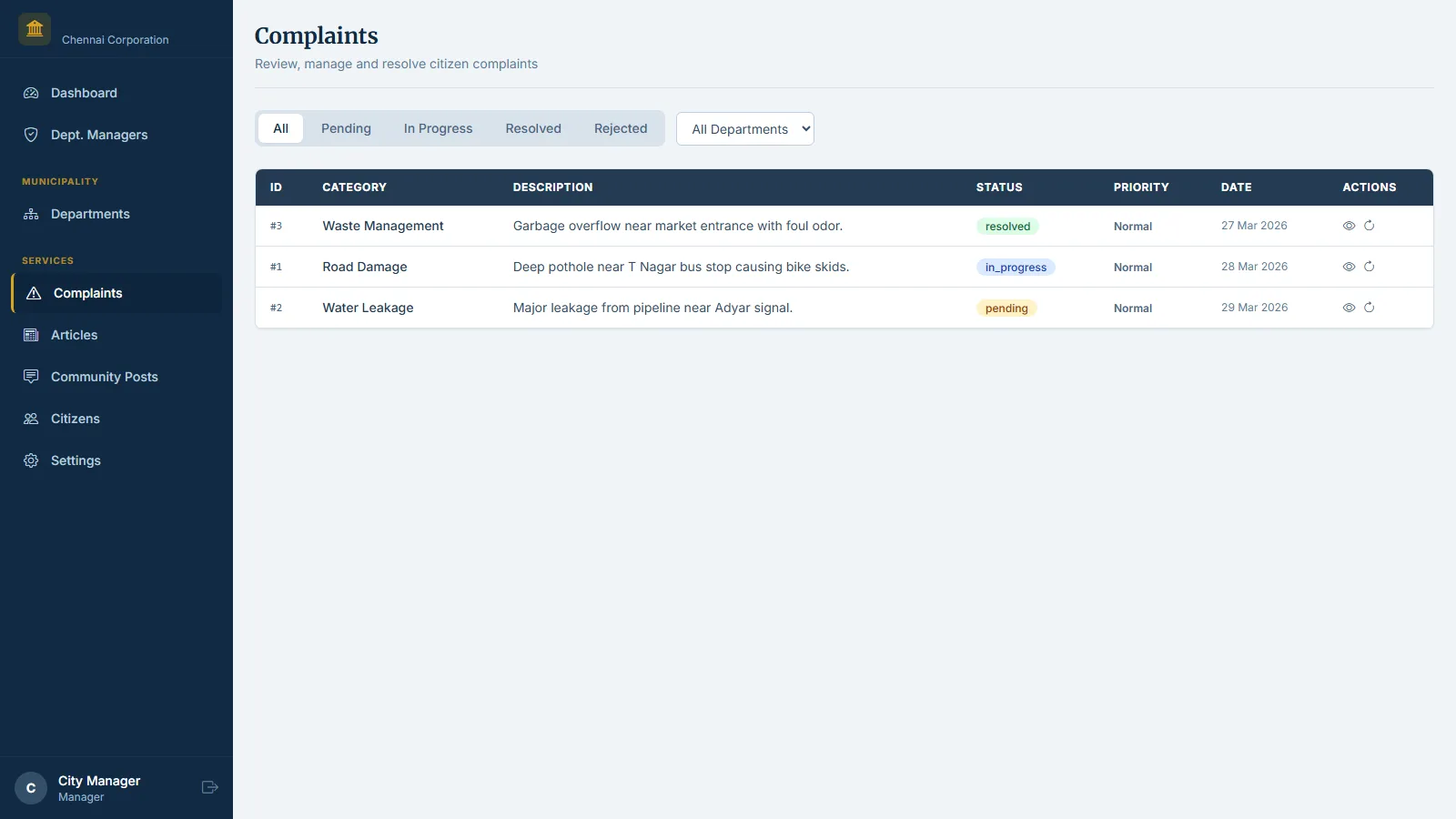 Admin Complaints Triage